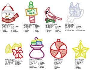 Dakota Collectibles 970450 20 ChristmasFree-Standing Appliqué Lace Ornaments Multi-Form CD