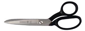 Mundial 270-6455-6 6" Bent Shear Scissor Trimmers with a 2 3/4" Cutting Length, All Metal, Knife Edge, Carbon Steel, Chrome Plated Honed Cutting Edge