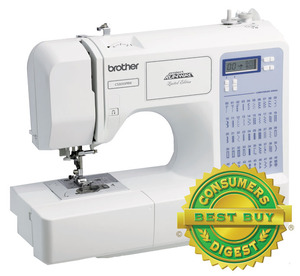 Brother, CS5055PRW, ce5500, Project Runway, 50/87 Stitches, LCD, Computer, Sewing Machine, 5 x 1-Step, Buttonholes, Theader, Top Bobbin, Drop Feed, Free Motion, 11 Pounds
