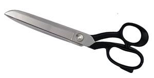 Mundial 422-W 12" Heavy Duty Bent Trimmers with a 5 7/8" Cutting Length, All Metal, Fully Hardened Blades,Carbon Steel,Chrome Plated,Honed Cutting Edge
