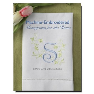 BKM00061 Designs in Machine Embroidery, Machine Embroidered Monograms, 50 Page Book, 3 Sizes, 3 Fonts, 28 Frame Brackets