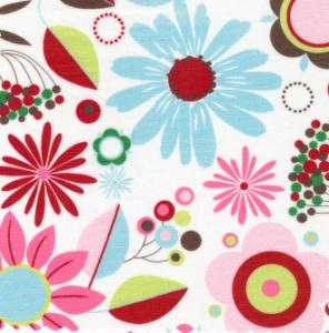 Fabric Finders  #1080 Chartreuse/Pink Floral 15 Yd Bolt 9.34 A Yd 100% Pima Cotton Fabric