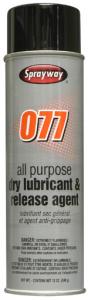 31991: Sprayway SW077 Dry Lubricant Release Agent 12oz Silicone Spray 12 Cans