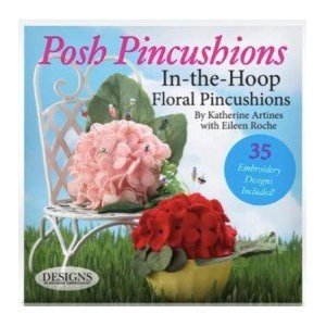 Designs, Machine, Embroidery, BK00111, In, Hoop, Floral, Flower, posh, Pin, Cushion, Katherine, Artines, 35, CD, 15, Project, Eileen, Roche, Tip, Video