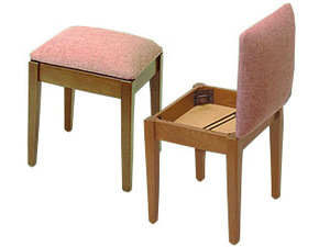 3749: Stump 1500 Home EKHD School Sewing Chair Stool Solid Ash Walnut Finish