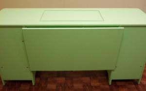 Arrow 98508, Pistachio Green, Rear, Quilting Extension, Kit, Sliding Worktable, 35.5x20", and Support Legs, for 1004 Olivia, Sewing Machine, Cabinet, Attachment