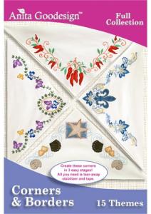 Anita Goodesign 182AGHD Corners And Borders Full Collection Multi-format Embroidery Design Pack on CD