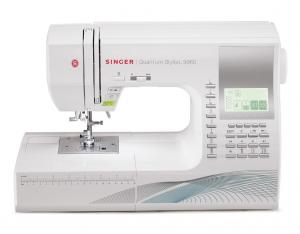 Singer 9960, 1000 Stitches, Quantum, Stylist, Computer, Sewing Machine, LCD, LED, Start Stop, Needle Up Down, Edit , 5 Fonts, 13 buttonholes, Thread Trimmers,  Extention Table, Drop Feed ,13 Feet