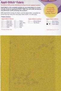 Floriani Appli-Stitch Fabric R-G21 Glitter 2 Pack Gold