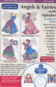 Sudberry Designs D10800 Angels And Fairies Multi-Format Embroidery CD