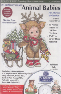Sudberry House D6100 Animal Babies-Fall & Winter Machine Cross Stitch Embroidery Designs Multi-Formatted CD