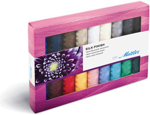 Mettler Metrosene SF18-KIT Silk Finish Sewing Cotton Thread Collection Kit Gift Pack, 18 Spools X 164 Yards 50wt