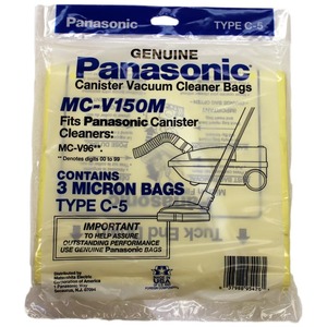 Panasonic MC-V150M Type C-5 Canister Vacuum Bags 3Pk for MC-V9600-9699
