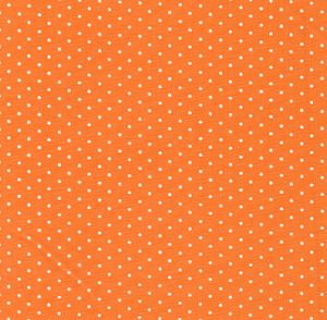 Fabric Finders #1258 Orange  With White Dots Print 15 Yd Bolt 9.34 A Yd100% Cotton 60"