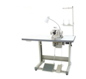 33346: Techsew 202(no.C) Medium Fur Disc Feed Industrial Sewing Machine, Stand