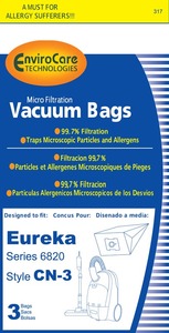 Eureka Replacement Er-1430 Paper Bag, Style Cn3     Micro Env 3Pk