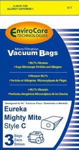 Eureka Replacement Er-1433 Paper Bag, Eur Style C   Micro Env 3Pk