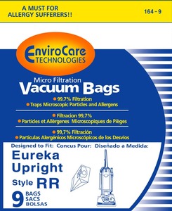 EnviroCare 20-2434-05, 164-9 Eureka Replacement Paper Bag, Eur Style RR Microfilter Env 9Pk