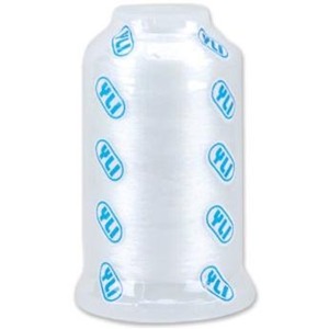 YLI 4208 1200 Yard Spool of Z15 100% Nylon Filament Bobbin Thread 100wt White, for Embroidery, Sewing, Quilting, Serging, Lingerie, Smocking