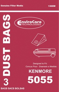 Kenmore Replacement Ker-1455 Paper Bag, Kenmore 5055  Canister Env 3Pk