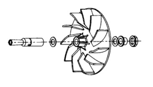 Kirby K-119092 Fan, Lexan 6Pc for G3 G4 G5 G6 Ug De Sentria Vacuums