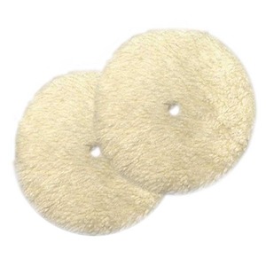 Koblenz Ko-2400, Lambs Wool Scrubber Buffing Lustering Pads 6" Diameter, Pair