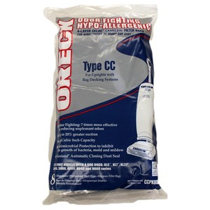 Oreck O-Ccpk80F Paper Bag, Cc Odor Elim Aller Cloth Charcoal 8Pk