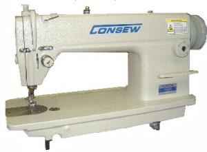 Consew 7360RH-R SS High Speed Straight Lock Stitch Industrial Sewing Machine, 5mm Stitch Length, Auto Oil, Servo Motor Power Stand, up to 5000SPM-