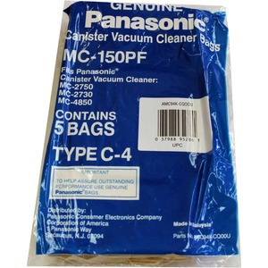 Panasonic P-Mc150Pf Paper Bag, Pana Type C4  Canister 2750  5Pk