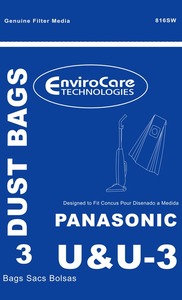 Panasonic Replacement Pr-1400 Paper Bag, Pano Type U/U3 Upright Env 3Pk