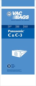 Panasonic Replacement Pr-1425 Paper Bags 3Pk, Pana Type C/C3 Canister Dvc