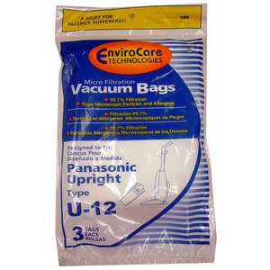 Panasonic Replacement Pr-1432 Paper Bag, Pan Style U12 Micro    Env 3Pk