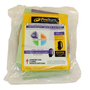 36886: Pro-Team Pv-100291 Paper Bag, Line Vacer 10 Qt 10Pk