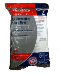 Sanitaire 63881 Premium Z Bags 5 Pack, Arm & Hammer Bags for Sanitaire Duralite Series, SC9050A Vacuum Cleaners