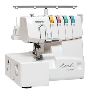 1083: Brother 1034D Serger 3-4 Threaded Freearm Overlock, Taiwan, Rolled Hem, Diff. Feed, Color Coded +Blindhem and Gathering Feet (SB/PS 3734T, ST4031HD)