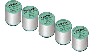 White Embroidery Bobbin Thread 90 Weight (Brother Embroidery Only Machines)  - 012502100737