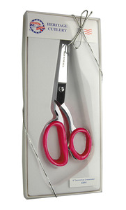Heritage Klein GB44 8" Dressmaker Scissor Shear Bent Trimmer with Hot Pink Inserts in Gift Box