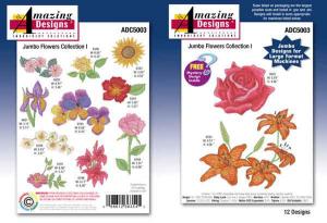 Amazing Designs / Great Notions 5003 Jumbo Flower Collection I Multi-Formatted CD