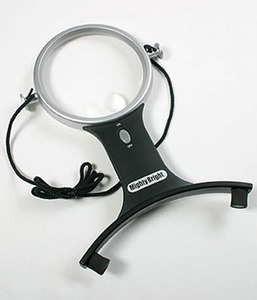 39396: Mighty Bright MB66510 Hands Free LED Lighted 4" Magnifier 2AA Included