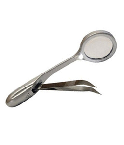 Mighty Bright 88112 LED Beam Lighted 5.5" Tweezers and 1.25" Lens Magnifier Battery Powered 4X Quadruple Mangification Ergonomic Handle Power Switch