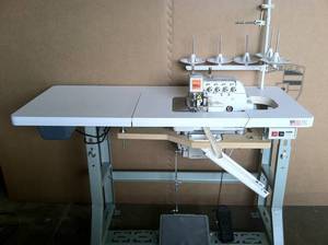 Rex 516M2-55 RB 3Thread Overlock +2Th Safety Chain Stitch =5Th Serger (Siruba757KD) Machine & Power Stand 7500RPM, 6mm Foot Lift, 10mmW, .7:2Diff.Feed