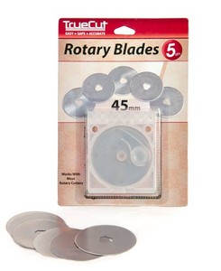 Grace TrueCut Five Pack 45mm Rotary Blades, fits in most standard rotary cutters in the market