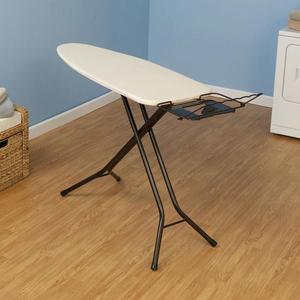 In Stock Household Essentials Ironing Board Economy 28mm T Leg, White finish, Ens. 100% cotton cover Chervil Green, w/3mm fiber pad