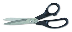 40003: Gingher GG-S8 8" Inch Lightweight Dressmaker Scissors Shears Bent Trimmers, stainless steel blades, black molded handles