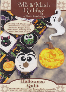 Anita Goodesign 196AGHD Halloween Quilt Large Designs Multi-format Embroidery Design Pack on CD