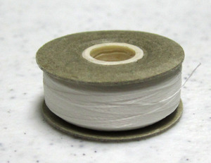 AE American Efird Box 144 Prewound Rotary L Bobbins Cardboard Sides, 100% Continuous Filament Poly WHITE 30001 Thread 60wt, 132Yards per Bobbin MEXICO