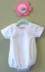 Baby Romper Bubble Suit Size 5, 12-18mo Blank for Embellishment, Embroidery, 100% Cotton