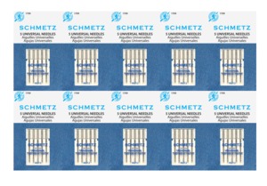 Schmetz S-1709 130/705H Universal Point Needles 50 Pack Size 12/80 for All Fabrics, Knits and Wovens