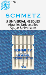 Schmetz 50 Universal Sewing Machine Needles 130/705H 10 Per Pack, 5 Each of One Size: 60/8, 65/9, 70/10, 75/11, 80/12, 90/14, 100/16, 110/18, 120/19