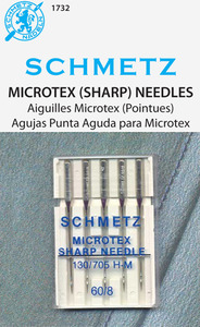 40551: Schmetz S17__ Microtex Box of 50 Needles, 5 Packs, 10 Packs/box, 1 Size